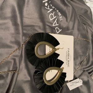 Park Lane leather fringe earrings